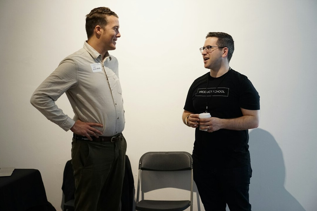 two people talking calmly